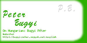 peter bugyi business card